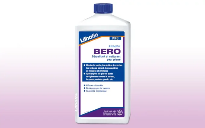 Dérouillant et nettoyant pour pierres Lithofin Bero bidon d'1 litre