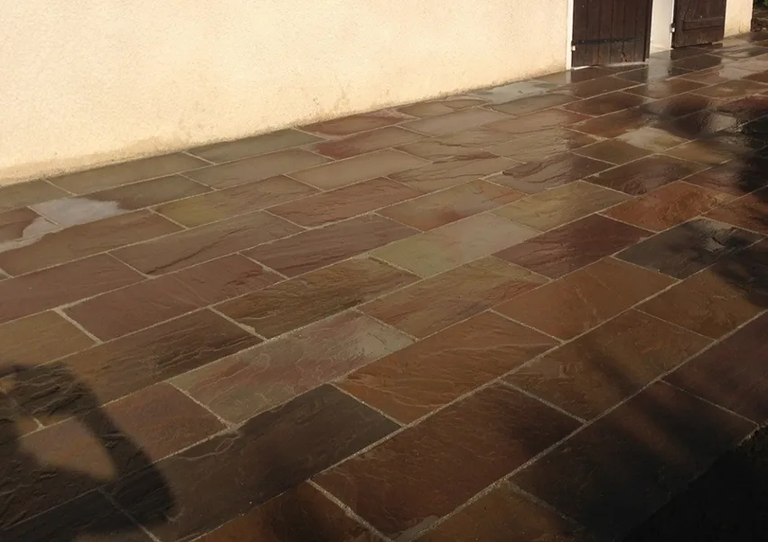 Dallage grès kandla multi color 40/60 cm Ep.2.2 cm rectifié  - Unité de vente 1.0234 m² (4 dalles)