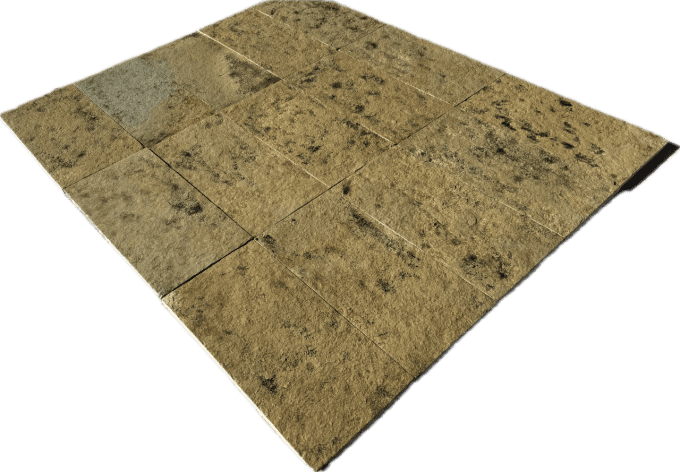 Dallage tandur historic jaune satin 30/60 cm ép. 2.2 cm - 6 dalles par unité de vent (0.969 m²)
