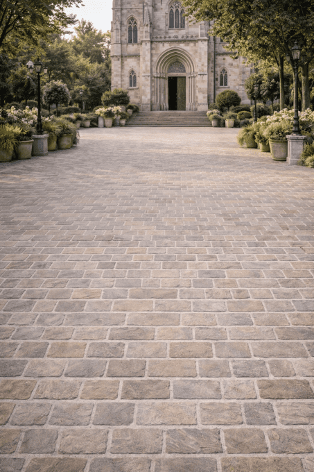 Pavés grès kandla Multi Color  14/20 cm Ep. 7/9 - unité de vente : 1 m² pour 30 pavés