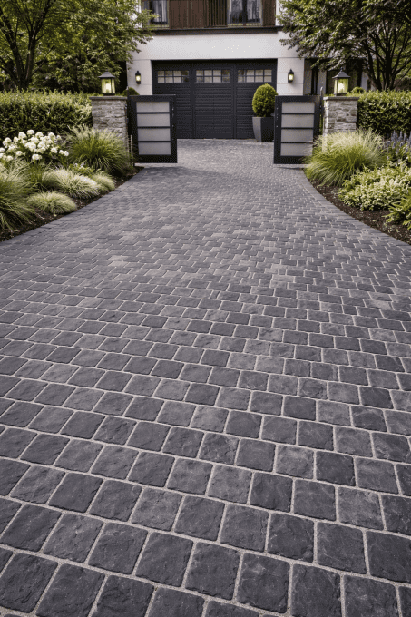 Pavé ardoise schiste Monsoon black 14/14 cm Ep. 2/3 cm - unité de vente : 1 m² pour 42 pavés