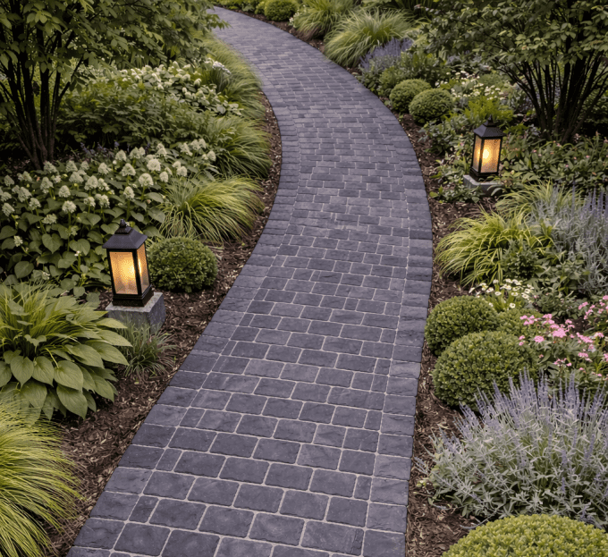 Pavé ardoise schiste Monsoon black 14/20 cm Ep. 2/3 cm - unité de vente : 1 m² pour 30 pavés 