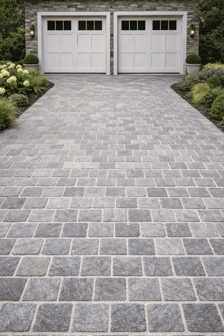 Pavés granit gris mystic - 14/14 cm Ep. 5 cm - unité de vente : 1 m² pour 44 pavés