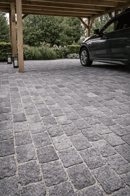 Pavé granit gris 9/11 cm Ep. 4/6 cm - unité de vente : 1 m²