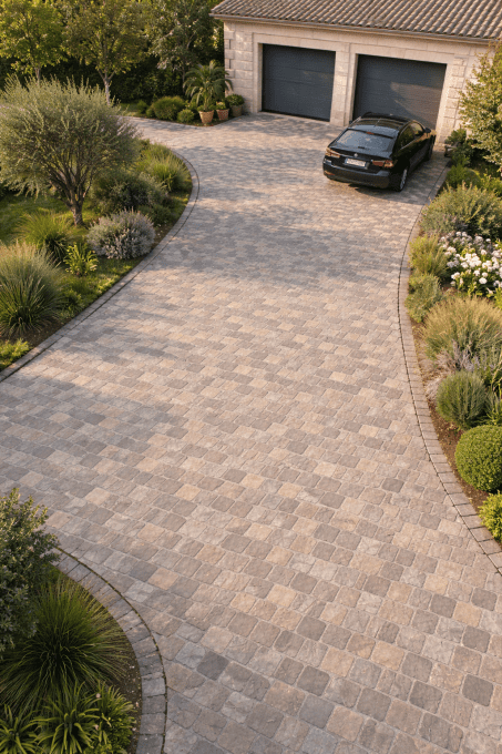 Pavés grès kandla Multi Color 14/14 cm Ep. 5/7 cm - unité de vente : 1 m² pour 42 pavés