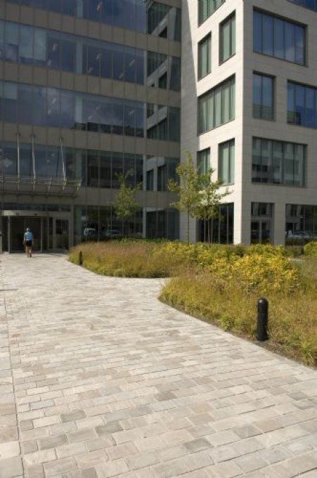 Pavés grès kandla Gris 14/20 cm Ep. 2 cm - unité de vente : 1 m² pour 30 pavés