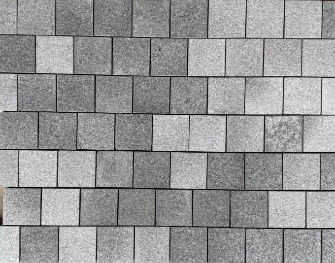 Pavé Granit Gris Fujian - 14/14 ép. 4 cm - Unité de vente : 44 pavés pour 1m²