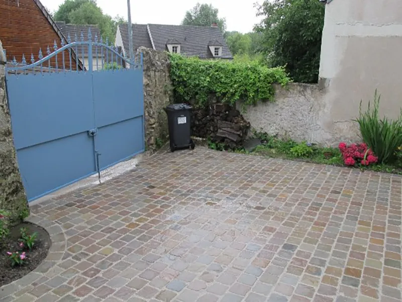 Pavés grès kandla Multi Color  14/14 cm Ep. 3/5 cm - unité de vente : 1 m² pour 42 pavés