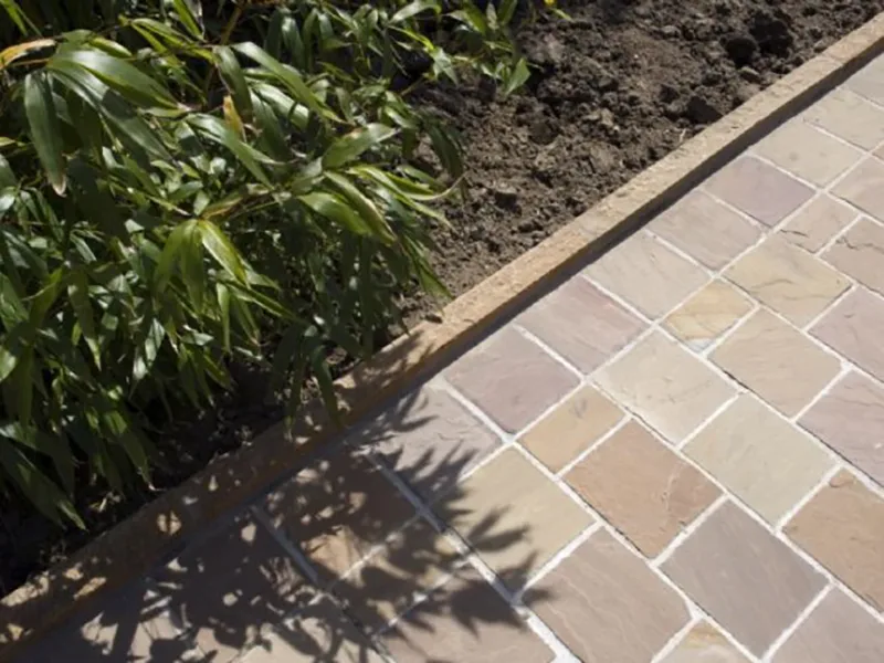 Pavés grès kandla Multi Color  14/20 cm Ep. 11/13 - unité de vente : 1 m² pour 30 pavés
