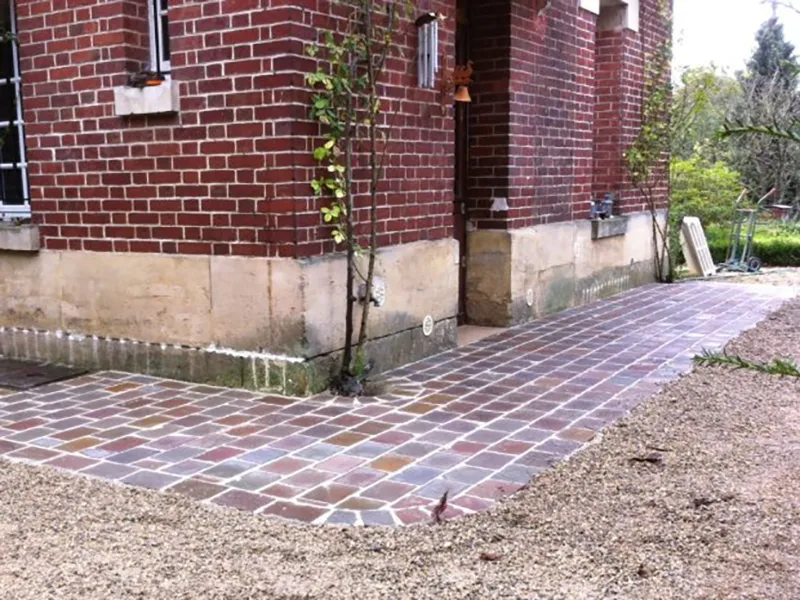 Pavés grès kandla Multi Color  14/20 cm Ep. 5/7 - unité de vente : 1 m² pour 30 pavés
