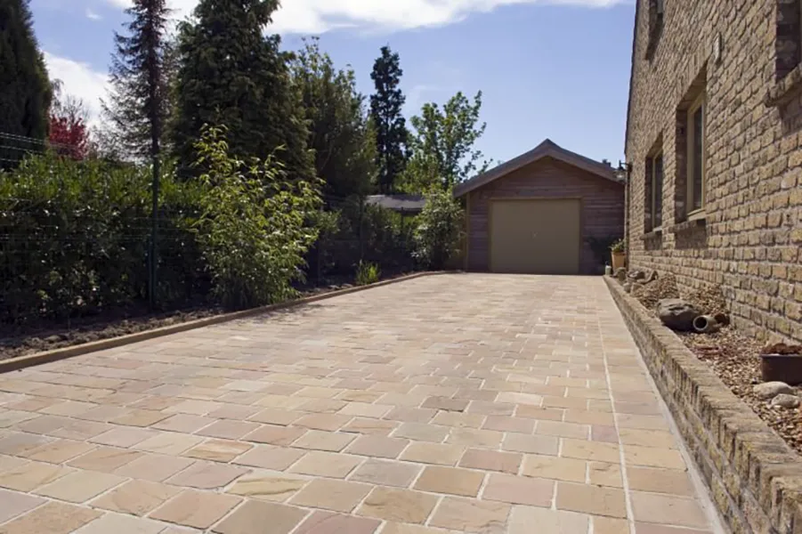 Pavés grès kandla Multi Color  20/20 cm Ep. 4/6 - unité de vente : 1 m² pour 22 pavés