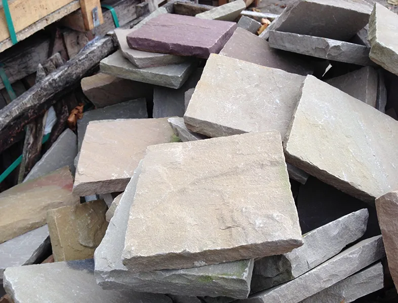 Pavés grès kandla Multi Color  20/20 cm Ep. 4/6 - unité de vente : 1 m² pour 22 pavés