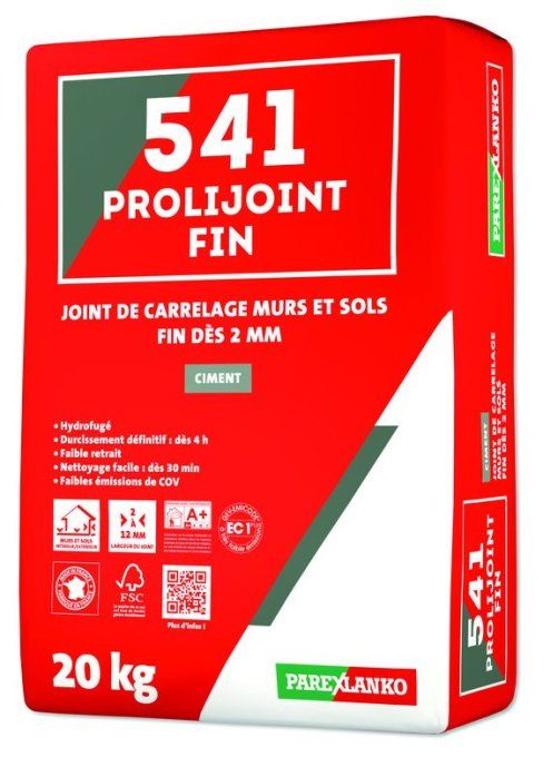 Prolijoint fin 541 gris Ciment sac de 20 kg