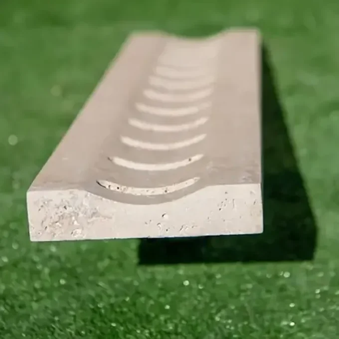 Caniveau travertin 1er choix mix beige 61/13.6  Ep. 3 cm - 0.61 ml par pièce