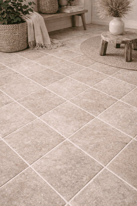 Pavés travertin 1er choix mix beige 20.3x20.3 cm ép.3 cm - unité de vente : 22 pavés pour 1 m²